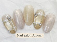 アムールユシマテン 上野湯島店(Amour)/キラキラ春夏のネイル¥7980