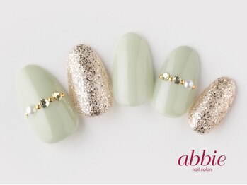 ネイルサロン アビー 宮益坂店(abbie)/ピスタチオネイル ¥9757