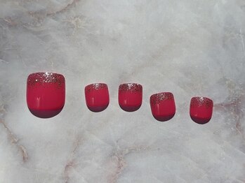 ビビットピンクとラメグラ