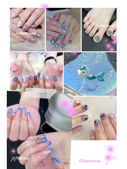ジョイネイルスタジオ 高田馬場(JoY Nail Studio)/夏ぴったり！ブルーネイルまとめ