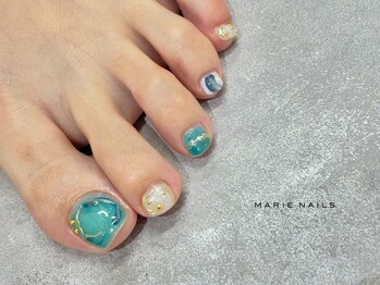 マリーネイルズ 表参道店(MARIE NAILS)/¥8,800 海デザイン 0801c