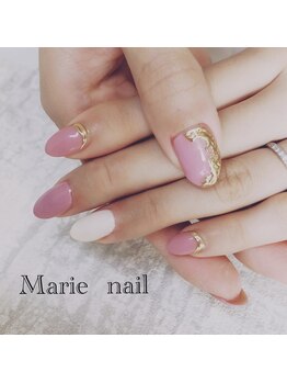 マリーネイル(Marie nail)/#ニュアンスミラーネイル