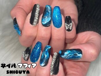 ネイルマフィア 渋谷(NAIL MAFIA)/ニュアンスネイル/強め/シンプル