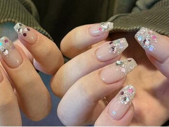 ジェミーネイル エビス(Jemiy nail ebisu)/キラキラシルバーラメグラホロ