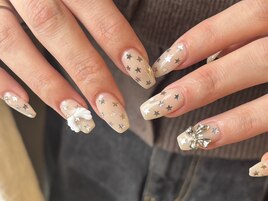 【mami.i】ベージュスタードット