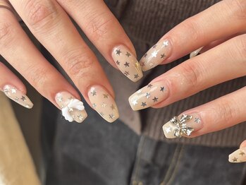 アイネイルズ 天神今泉店(I-nails)/【mami.i】ベージュスタードット
