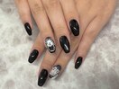 國廣限定モノクロ痛ネイル