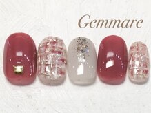 ジェンマーレ 青葉台店(Gemmare)/冬のツィードチェックネイル