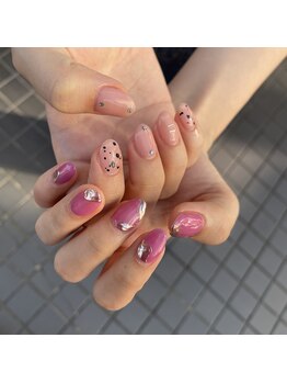 グラマラス アンジェアイ 荻窪店(glamourous ange eye)/ピンクニュアンスネイル