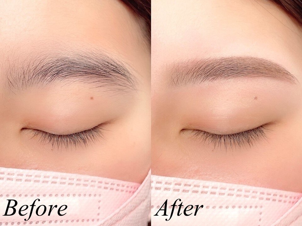 眉毛アイブロウWAX＋眉毛カラー＋間引き  \8500