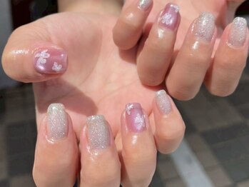 インクのニュアンスお花