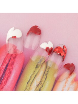 ハートフレンチホログラムネイル