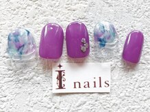 アイネイルズ 梅田店(I nails)/水彩ニュアンスパープル￥7700