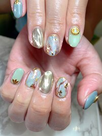 夏ターコイズネイル