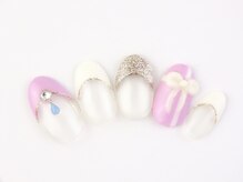 ネイルサロン アテナ(Athena)/持ち込みアート/リボンネイル