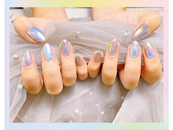 センシー ネイル スタジオ(Sensy Nail Studio)/オーロラ+マグネットの仕上がり!