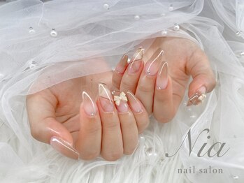 ニア ネイルサロン 大阪駅前第2ビル(Nia)/グラデーション×チェック