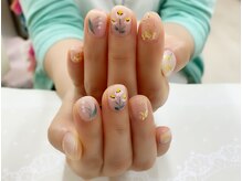 プルミエ ネイル(Premier Nail)/手描きフラワー☆サロンサンプル
