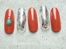 サロンストロベリームーン(Salon Strawberry Moon)/テラコッタネイル　¥6980円