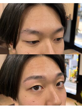 バーバーミキ 塚本(BARBER MIKI)/ストレートアーチ眉