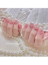 ポポ 渋谷(popo)/パール/チェーンネイル/ワンホン