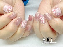 ネイルエイト 新百合ヶ丘(nail8)/シンプル桜アートデザイン♪