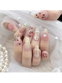 さくらんぼネイル