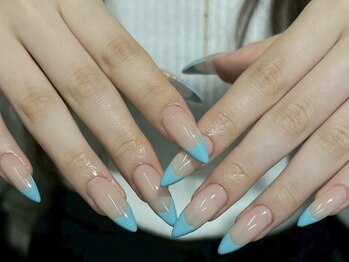 ネイルアヴァンス 京橋店(Nail AVANCE.)/ブルーフレンチネイル