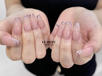 ルレーブ(LE REVE)/ガラスフレンチネイル