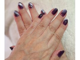 パープルマグ　ワンカラーネイル