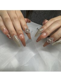 ブラウングラデ/秋/ゴールド