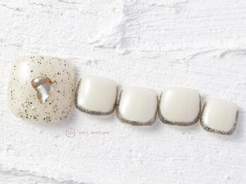 ネイルメゾン 池袋店(NAIL MAISON)/砂ジェル囲みワンポイント¥9000