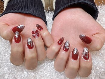 レアネイル 新宿(le'a nail)/ボルドーネイル