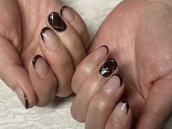 ジュリネイル(JULIE NAIL)/チェック×フレンチ