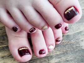 ワンカラー＊フットネイル