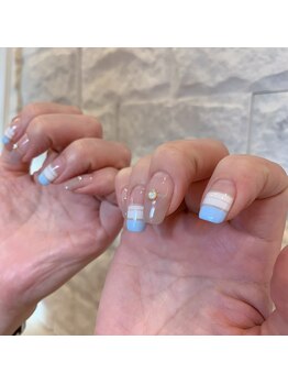 カイノ なんばタワー店(KAINO)/★ボーダーネイル¥7700