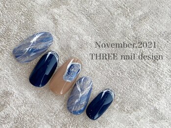 スリー(THREE)/Nov.2021/nail design