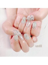 アンフィルルーム(unfil room)/フラワー＆春ツィードネイル