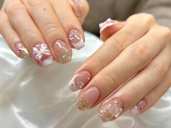 アンネ 元町店(ANNE)の写真/ちゅるんとデザインで指先を綺麗に見せてオシャレ度UP★短い爪がお好きな方、お仕事柄伸ばせない方にも◎