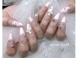 長さ出しピンクフレンチネイル