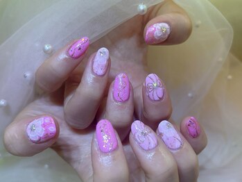 ネイルサロン ジェイ(Nail Salon J)/上野リボンフラワー手書きネイル