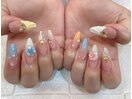 カラフル夏ネイル