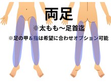 メンズ エステティック ヒーロー(men's esthetic HERO)/両足脱毛の範囲