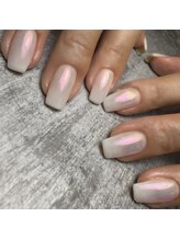 ホワイト×オーロラミラー