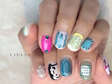 ヴィヴィアン ネイル(Vivian nail)/個性派　絵画　ネイル