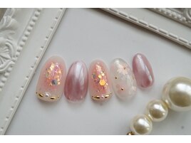 【チークネイル×桜アート】