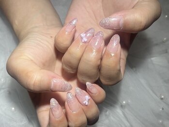 淡めのナチュラルパープルラメ☆