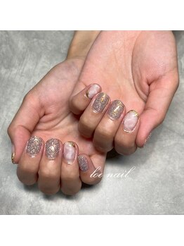 ロエネイル(loe nail)/ニュアンス×フラッシュ