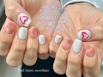 スノーフレーク(Snowflake)/定額デザイン☆ぷっくりハート