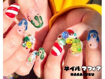 冬ネイル/クリスマスネイル/原宿